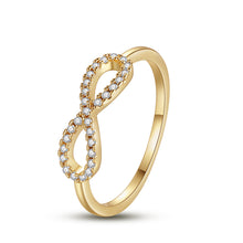 将图片加载到图库查看器，Infinity CZ Ring - Elegant Plated Vanity Band