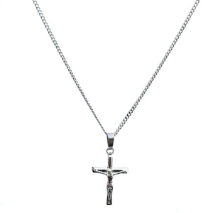 Stainless Steel Crucifix Necklace – Silver or 18K Gold Vacuum Plated