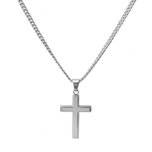 将图片加载到图库查看器，Minimalist Cross Necklace in Stainless Steel – Gold &amp; Silver | Timeless Everyday Jewelry