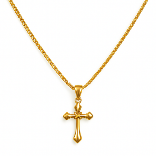 18K Gold Plated Stainless Steel Cross Necklace – Bold Faith, Lasting Shine