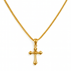 18K Gold Plated Stainless Steel Cross Necklace – Bold Faith, Lasting Shine