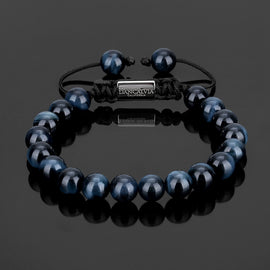Natural Blue Tigers Eye 8mm Beads Bracelet for Men Women, Unisex, Reducing Stress, Protection