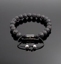 将图片加载到图库查看器，Unisex Lava Rock Bracelet Essential Oil Diffuser Bracelet Braided Natural Stone Bracelet