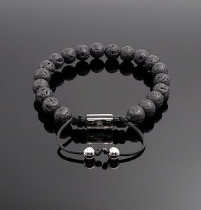 Unisex Lava Rock Bracelet Essential Oil Diffuser Bracelet Braided Natural Stone Bracelet