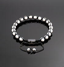 Load image into Gallery viewer, Unisex White Howlite Shamballa Bracelet