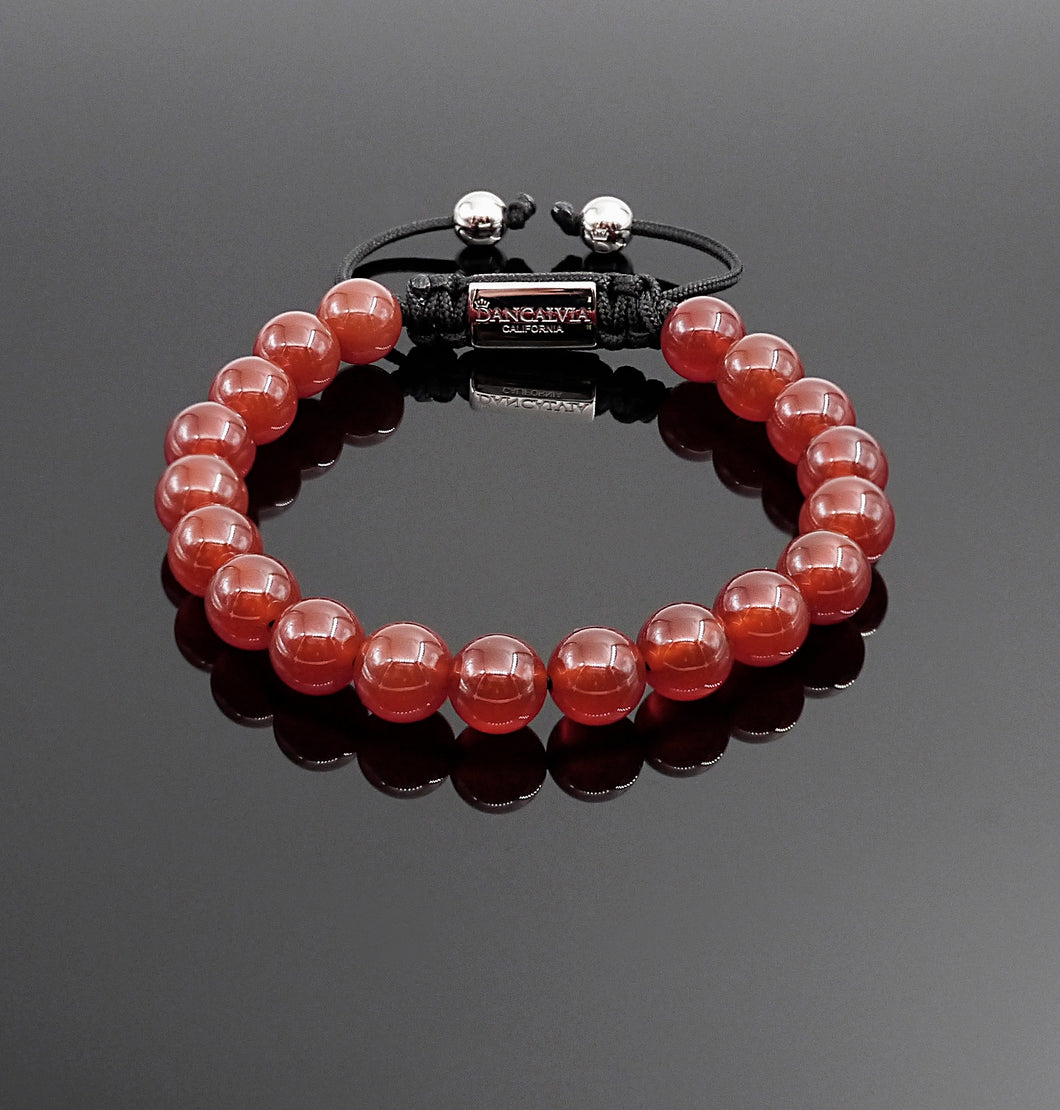 Women's Red Onyx Handmade Bracelet Gemstone Lucky Bracelet