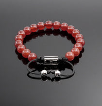 Load image into Gallery viewer, Women&#39;s Red Onyx Handmade Bracelet Gemstone Lucky Bracelet