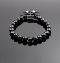 Load image into Gallery viewer, Unisex Obsidian Beaded Bracelet Natural Gemstone Protection Stone Handmade Bracelet