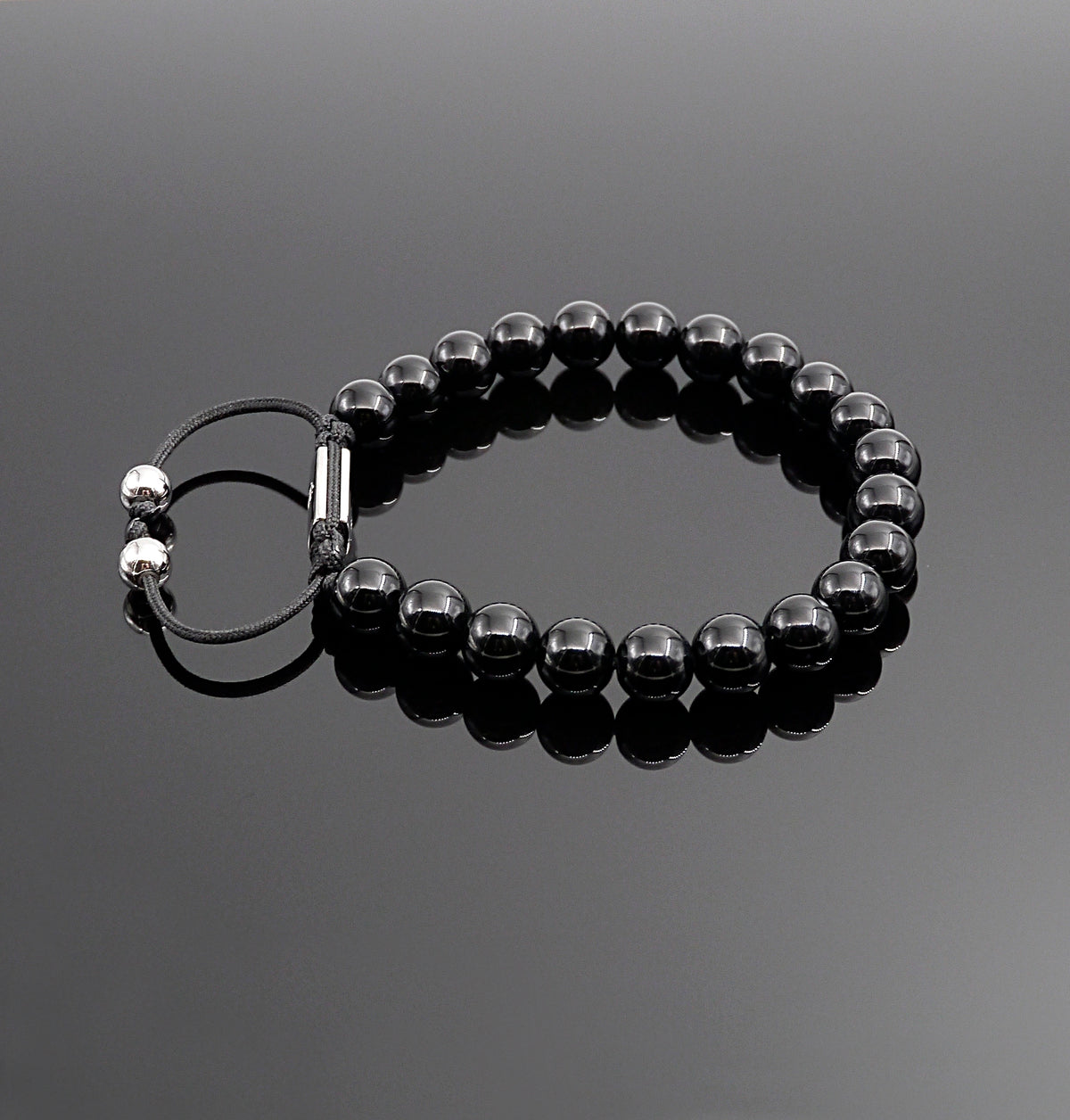 Obsidian Oath: pulsera de cuentas de obsidiana natural con propiedades protectoras