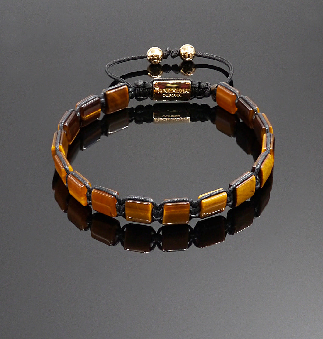 Unisex Yellow Tiger Eye Bracelet Gemstone Adjustable Bracelet