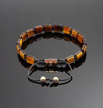 Load image into Gallery viewer, Unisex Yellow Tiger Eye Bracelet Gemstone Adjustable Bracelet