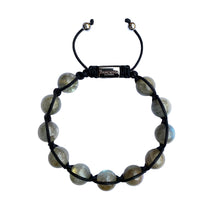 Load image into Gallery viewer, Men&#39;s Labradorite Gemstone Bracelet Adjustable Shamballa Bracelet